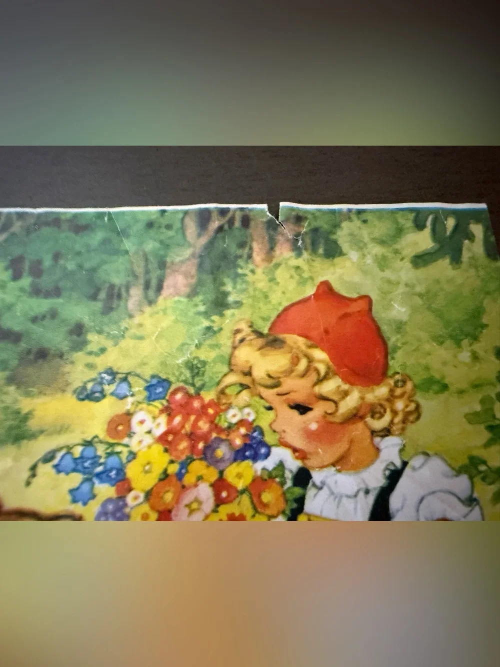 Vintage Eichhorn Germany Wooden Fairy Tale Picture Cube Puzzle Box